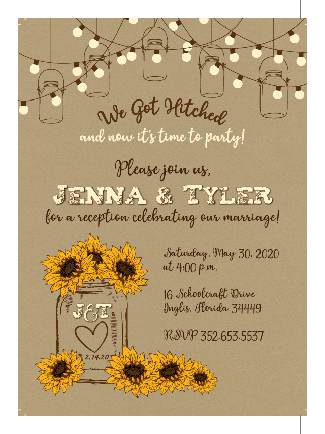 Wedding Reception Invitation